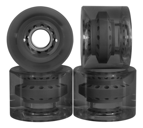 Ruedas De Monopatín Cal 7 Cruiser 60 Mm 83 A (negro Transpar