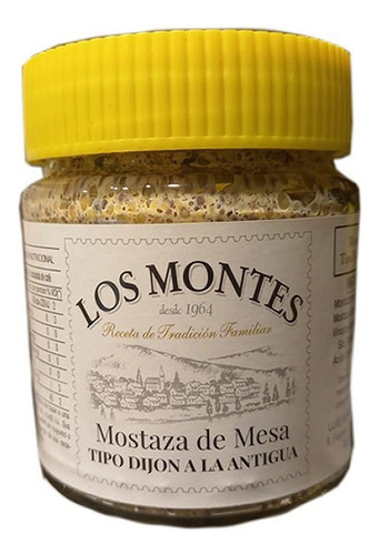 Mostaza Tipo Dijon A La Antigua X200g - Los Montes (8 Unid)