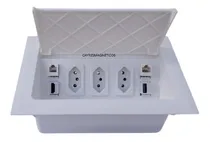 Comprar Caixa De Tomadas 3 Tomadas 2 Rj45 1 Usb Charger 1 Usb Dados