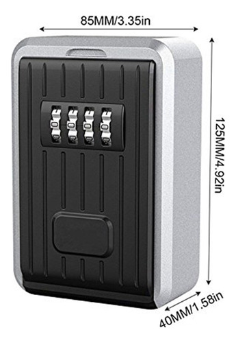 2 Unidades Lock Box, Caja Combinada De 4 Dígitos, Resistente