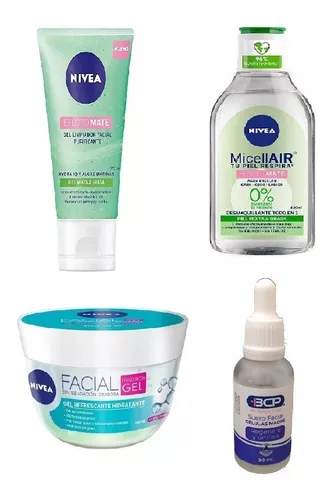 Kit Suero facial hidratante y Agua micelar refrescante piel grasa