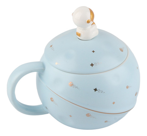 Taza Planeta Astronauta En Relieve De 400ml Con Caja Regalo