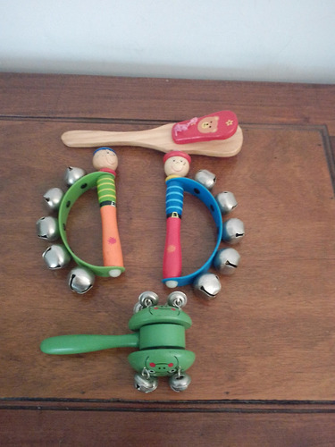 Set D Percusion Infantil 4 Instrumentos Iniciación Musical  