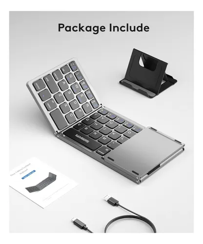 Mini Teclado Bluetooth Plegable Ultrafino Con Panel Táctil G