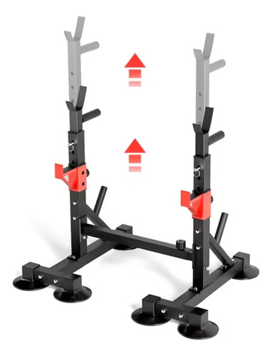 Rack De Sentadillas De Altura Ajustable Y Soporte