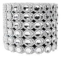 Comprar Rollo Falso Strass 6 Lineas Flor 20mm Torta Deco X 10 Yardas