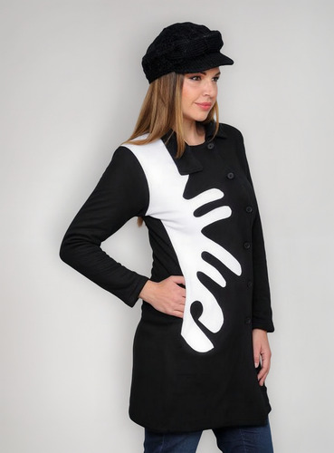 Chaqueta Tapado Tipo Campera Larga Mujer Con Polar Invierno