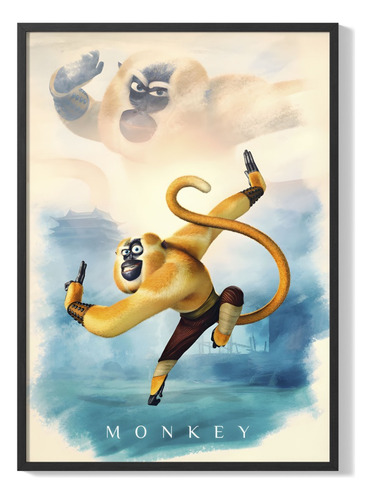 Cuadro Poster Kung Fu Panda Mono 33x43