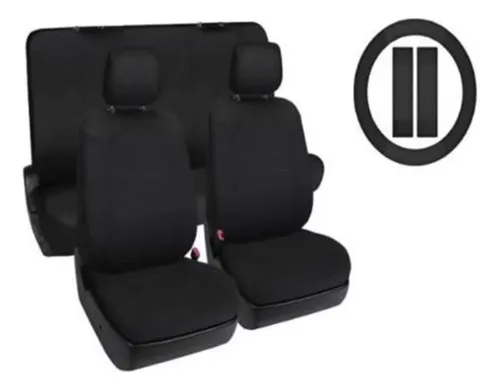 Cubreasientos Tela Negra 11pzs Fiat Panda 2011 | Meses sin