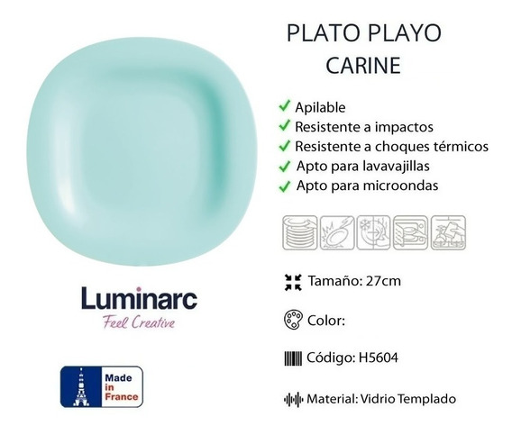 Plato para servir Luminarc 26 cm blanco 
