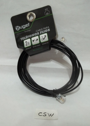  Cable Extensión Teléfono Fijo C/conectores Rj-11 Zuget