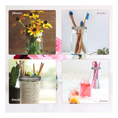 Mason Jar Flower Insertar Tapa De La Boca Ancha Masón Masón