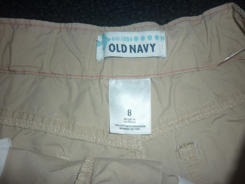 Espectacular!! Bermuda Nena Orig. Old Navy- Khaki T8