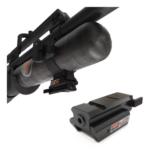 Imagen 5 de 10 de Mira Laser Punto Rojo Compacta Tactica Para Pistola Rifle