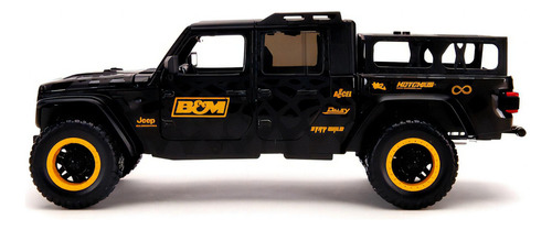 2020 Jeep Gladiator Negro Rack Extra Rueda 1:24 Jada