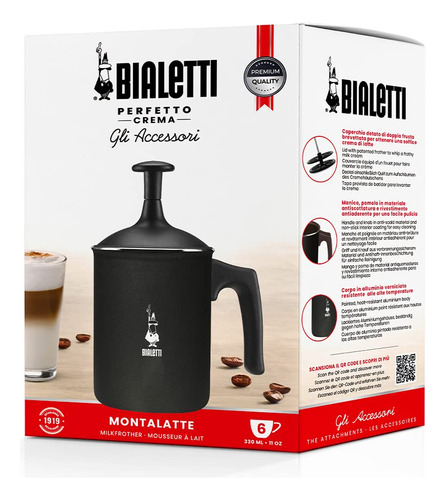 Espumador De Leche Bialetti Tutto Crema, 1 Litro, Capacidad