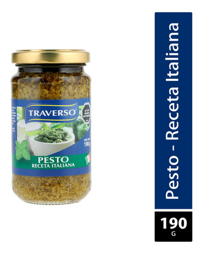 Pesto Receta Italiana Traverso 190g