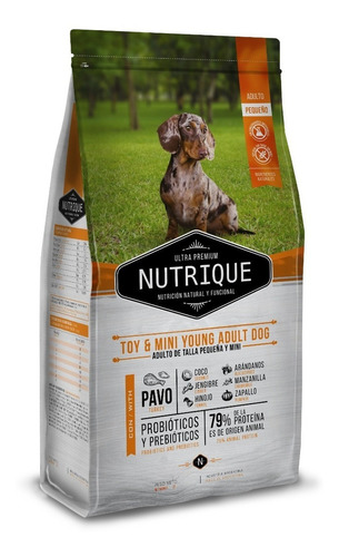 Imagen 2 de 2 de Alimento Nutrique Ultra Premium Toy & Mini Young Adult para perro adulto de raza mini y pequeña sabor pavo y cerdo en bolsa de 3kg