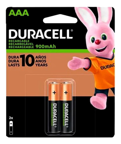 Pila AAA Duracell Rechargeable DX2400 Cilíndrica - pack de 2 unidades
