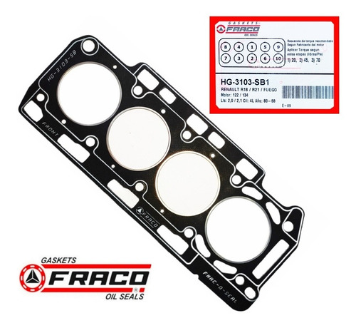 Imagen 1 de 5 de Empacadura Camara Renault Fuego R18 R21 122 134
