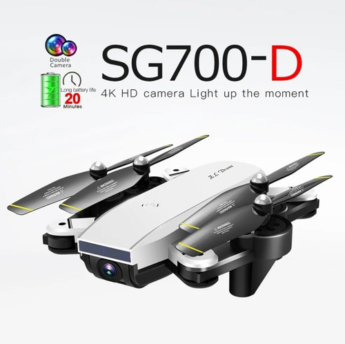 Imagen 4 de 8 de Dron Plegable Control Wifi, Cámara Dual, 1080p Sg700-d