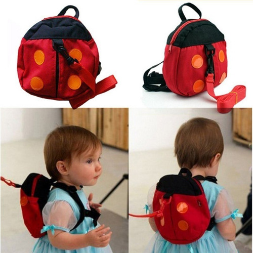 Mochila Arnés Correa Seguridad Cuidado Bebé Niño Color Rojo