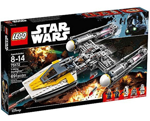 Lego Star Wars Starfighter Con Alas En Y 691 Piezas