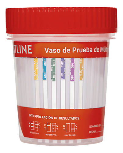 Prueba Vaso Antidoping 6 Parametros Coc Anf Met Thc Opi Bzo