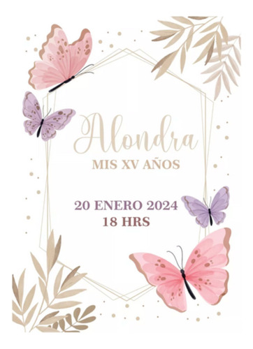 25 Invitaciones Acrílico Impresión Uv - 12x18 Cm + 25 Pases