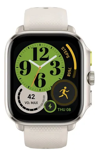 Smartwatch Amazfit Cheetah Square tela de 1.75" com pulseira de silicone - cor creme