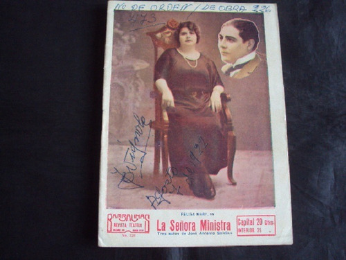 Revista De Teatro - Bambalinas # 226 (1922) La Señora Minist