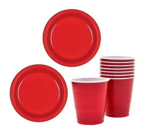 Desechables Kit P 40 Plato Pastelero 7in Y Vaso 12oz Plástic