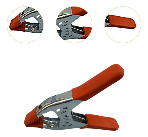 Clamp De Primavera, Servicio Pesado, Clip De Metal, Naranja
