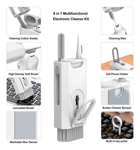 Kits De Limpiador Electrónico 8 En 1 Portátil Multifuncional