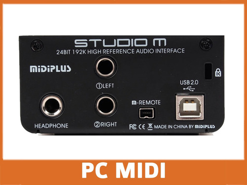 Imagen 6 de 10 de Placa De Sonido Externa Usb Midiplus Studio M 24bits 192khz