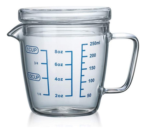 Onepine Vaso Medidor Cristal Tapa Jarra Medidora Para Cocina