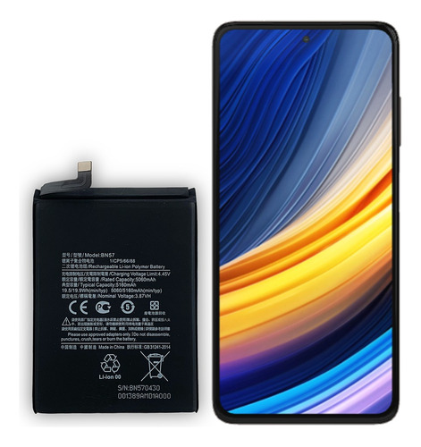 Batería Compatible Con Xiaomi Poco X3   Bn57 De 5160mah