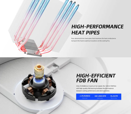 Cpu Cooler Id-cooling Frozn A410 Dw 120mm Amd Intel White