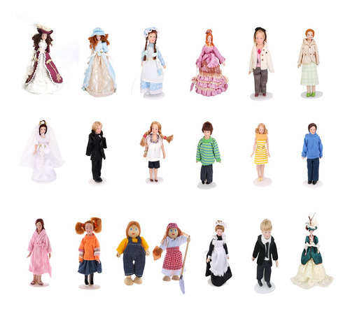 Casa De Muñecas 1/12 Muñecas De Porcelana En Miniatura Señor