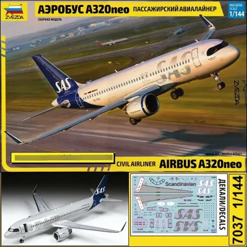 Airbus A320 Neo Sas - Zvezda 7037 - 1/144 | MercadoLivre