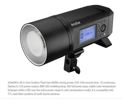 Imagen 2 de 4 de Godox Flash Witstro All-in-one Ad600 Pro