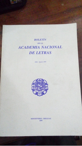 Libro Boletin De La Academia Nacional De Letras Julio-agosto