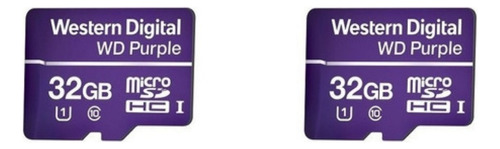 Kit 2 Cartões De Memória 32 Gb Micro Sd Wd Purple Intelbras