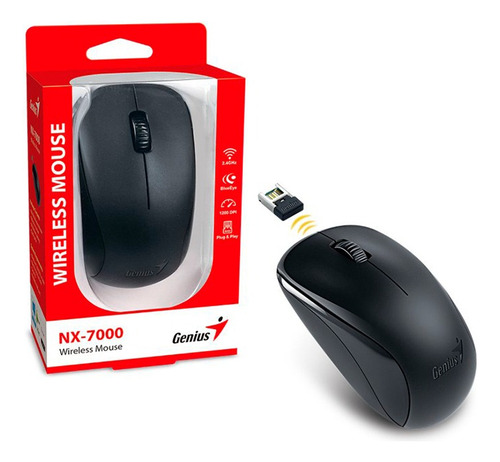 Mouse Inalámbrico Genius Nx-7000 Receptor Usb, Blueeye Negro