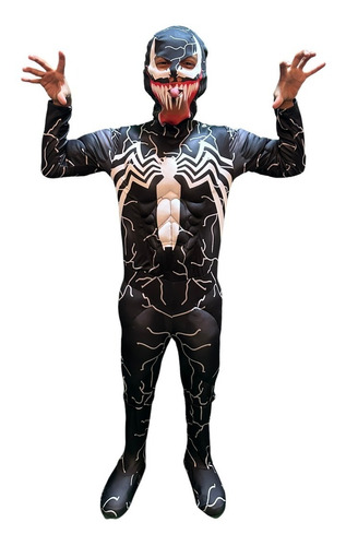 Disfraz Venom Con Musculos Para Niño