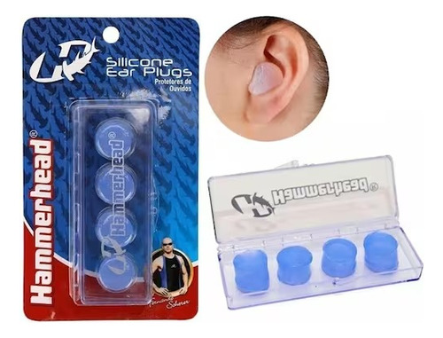 Tampão De Ouvido Protetor Auricular 100%silicone Kit C/ 05