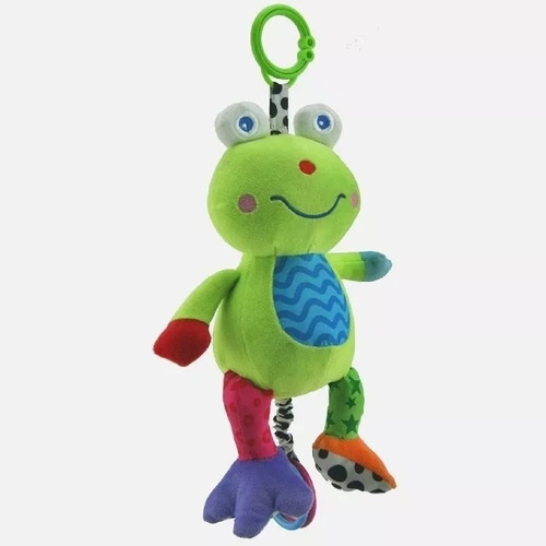 Peluche Sensorial Para Bebe Con Sonido Mordedor Y Colgador