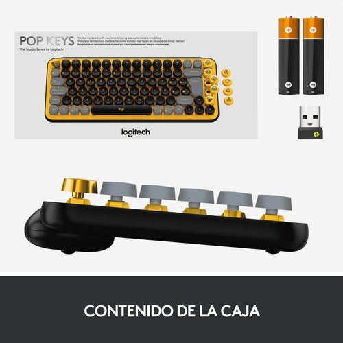 Imagen 8 de 9 de Teclado Inalámbrico Logitech Pop Blast, Teclas Emojis
