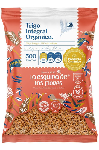 Trigo Integral Organico- La Esquina De Las Flores - 25 Kg