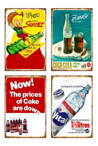 Pack # 3, Diseños 4 Bebidas 20x30 Cms